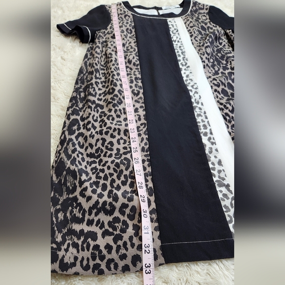 Elizabeth and James Montana Leopard Silk Short Sleeve Mini Dress Sz 6 Revolve - Picture 9 of 11